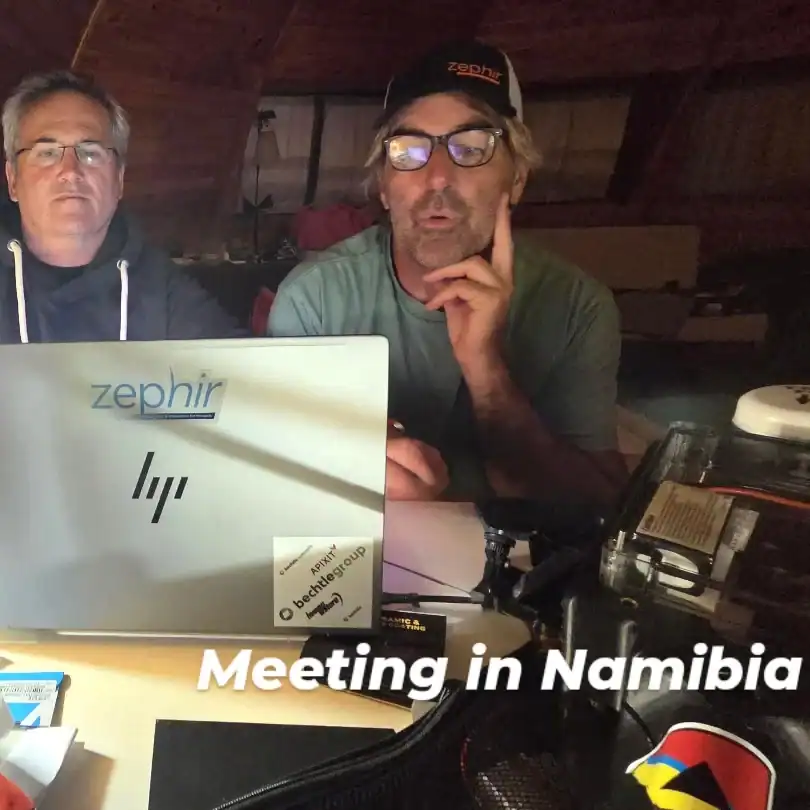 Visio Zephir Project en Namibie, Olivier Ponrouch et Antoine Albeau